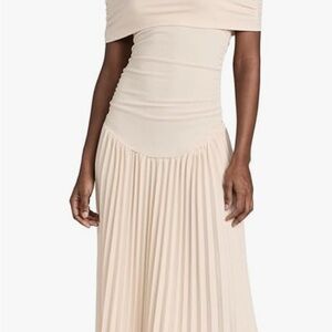Lioness Elegant Cream Off-Shoulder Dress